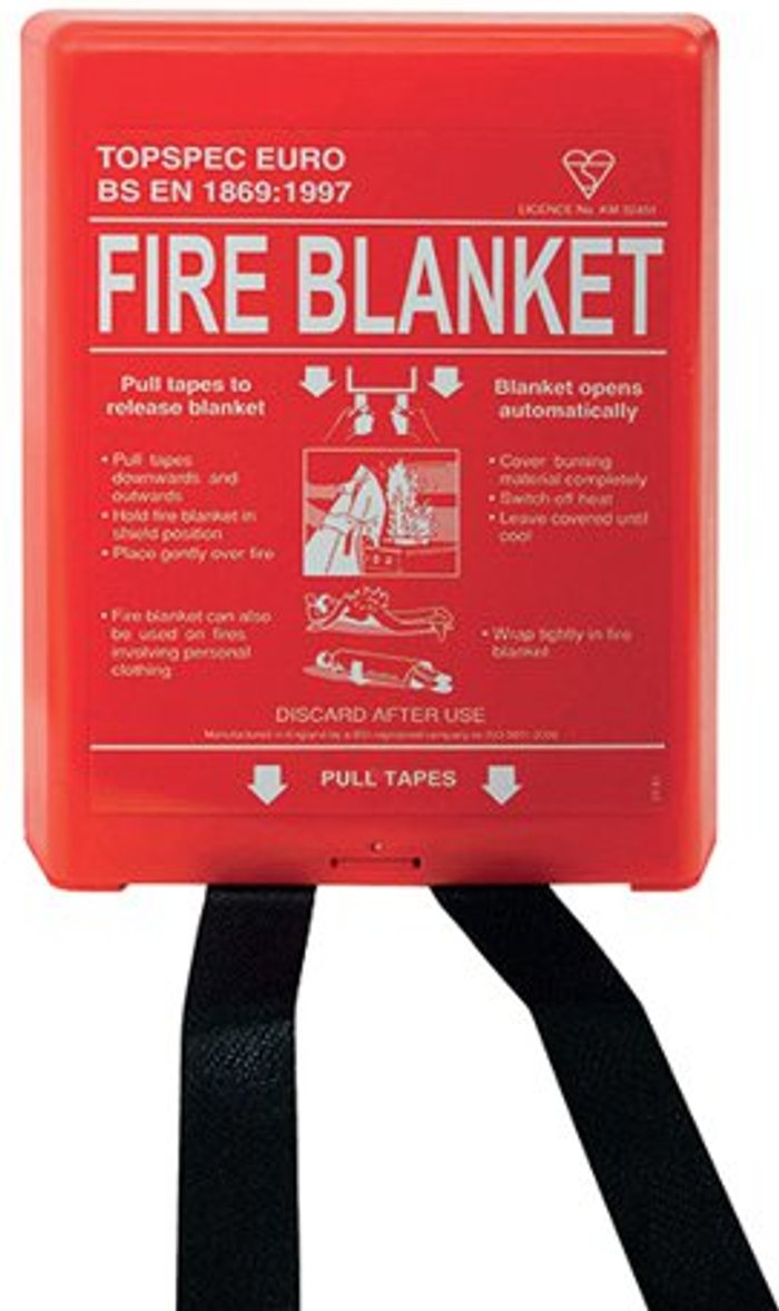 Office Monster | Firemaster Fireking Fire Blanket Fibreglass 1000x1000mm FB110 Firemaster Fireking Fire Blanket Fibreglass 1000x1000mm FB110