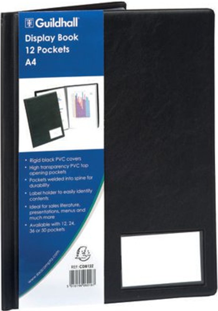 Office Monster | Guildhall Exacompta Guildhall Display Book 12 Pocket A4 Black CDB12Z Guildhall Exacompta Guildhall Display Book 12 Pocket A4 Black CDB12Z