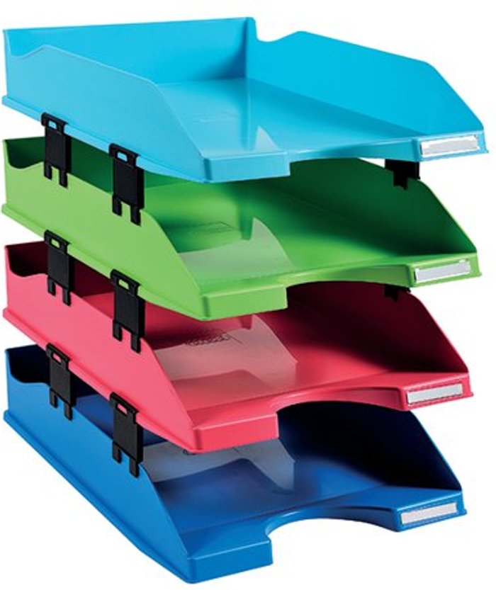 Office Monster | Exacompta Exacompta Carbon Neutral Letter Trays (Pack of 4) 1131928SETD Exacompta Exacompta Carbon Neutral Letter Trays (Pack of 4) 1131928SETD