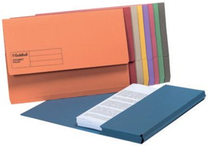 Office Monster | Guildhall Exacompta Guildhall Document Wallet Foolscap Assorted (Pack of 50) GDW1-AST Guildhall Exacompta Guildhall Document Wallet Foolscap Assorted (Pack of 50) GDW1-AST