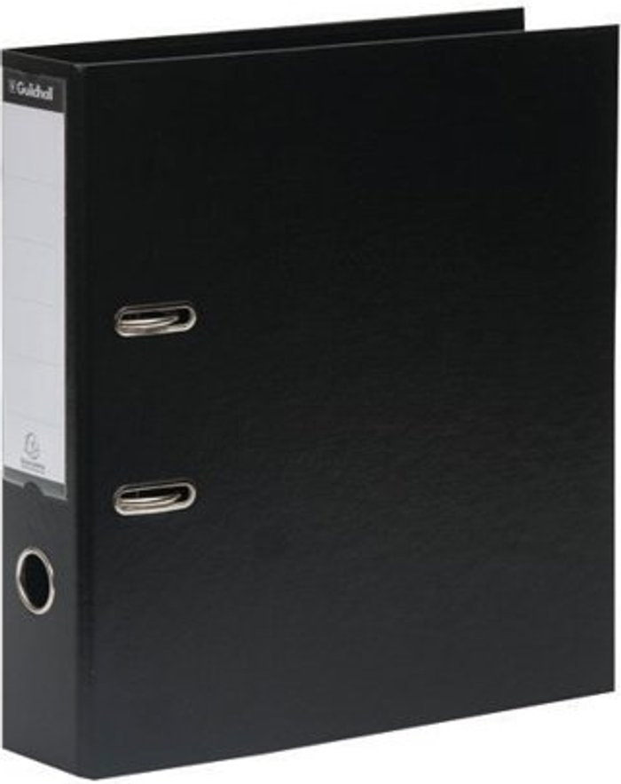 Office Monster | Guildhall Exacompta Guildhall 80mm Lever Arch File A4 Black (Pack of 10) 222/2000Z Guildhall Exacompta Guildhall 80mm Lever Arch File A4 Black (Pack of 10) 222/2000Z
