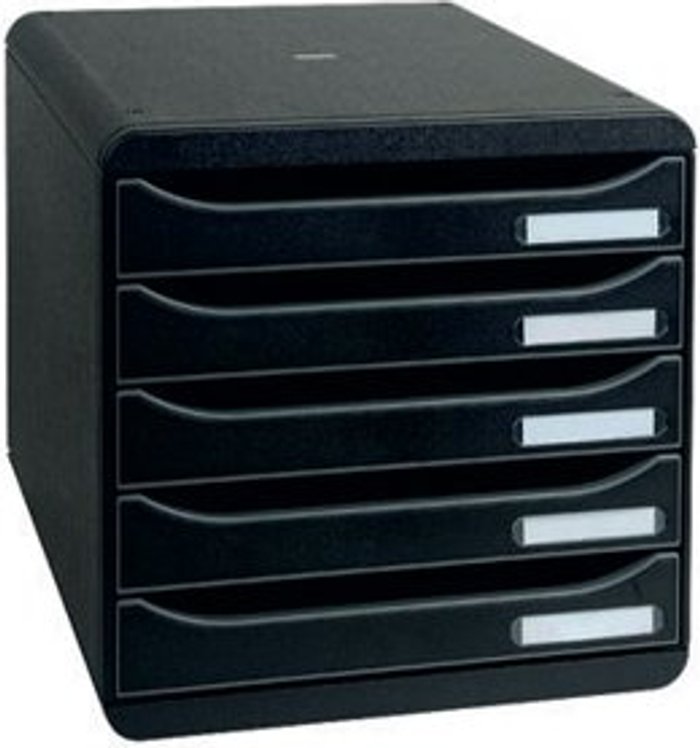 Office Monster | BIG-BOX Exacompta Big Box + 5 Drawer Black 309714D BIG-BOX Exacompta Big Box + 5 Drawer Black 309714D
