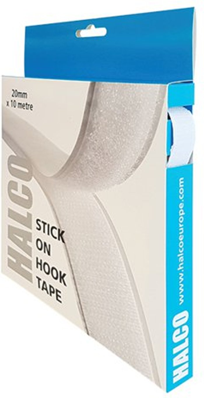 Office Monster | Halco Halco Stick On Hook Roll 20mm x 10m (Hook roll with permanent adhesive back) 20AWH10(BOX) Halco Halco Stick On Hook Roll 20mm x 10m (Hook roll with permanent adhesive back) 20AWH10(BOX)