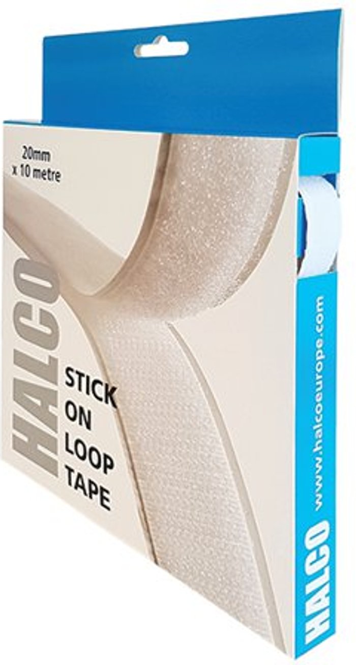 Office Monster | Halco Halco Stick On Loop Roll 20mmx10m (Loop roll with permanent adhesive back) 20AWL10(BOX) Halco Halco Stick On Loop Roll 20mmx10m (Loop roll with permanent adhesive back) 20AWL10(BOX)