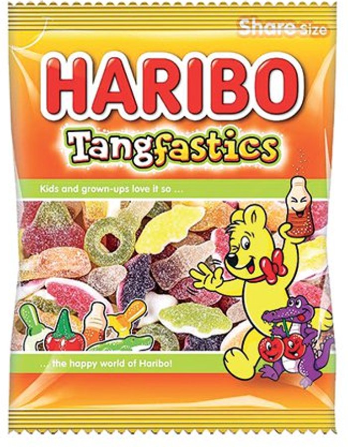 Office Monster | Haribo Haribo Tangfastics Sweets Bag 160g (Pack of 12) 145800 Haribo Haribo Tangfastics Sweets Bag 160g (Pack of 12) 145800