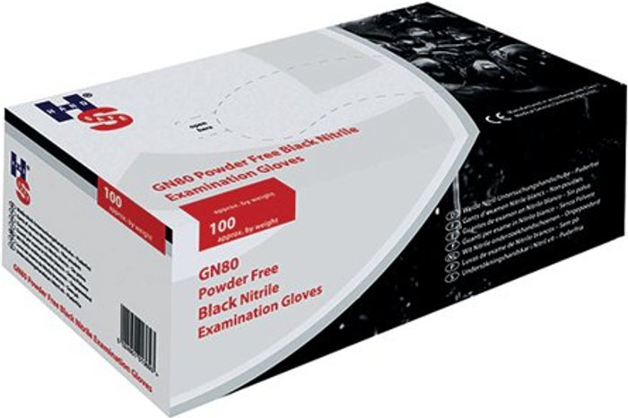 Office Monster | Ph Bodyguards Handsafe Speciality Nitrile Gloves Medium Black (Pack of 100) GL897 Ph Bodyguards Handsafe Speciality Nitrile Gloves Medium Black (Pack of 100) GL897