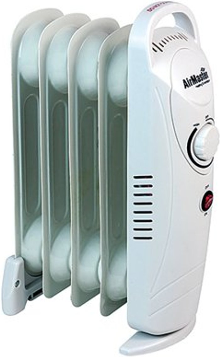 Office Monster | Unbranded 500W Six Fin Baby Oil-Filled Radiator White CRHOF320/H Unbranded 500W Six Fin Baby Oil-Filled Radiator White CRHOF320/H
