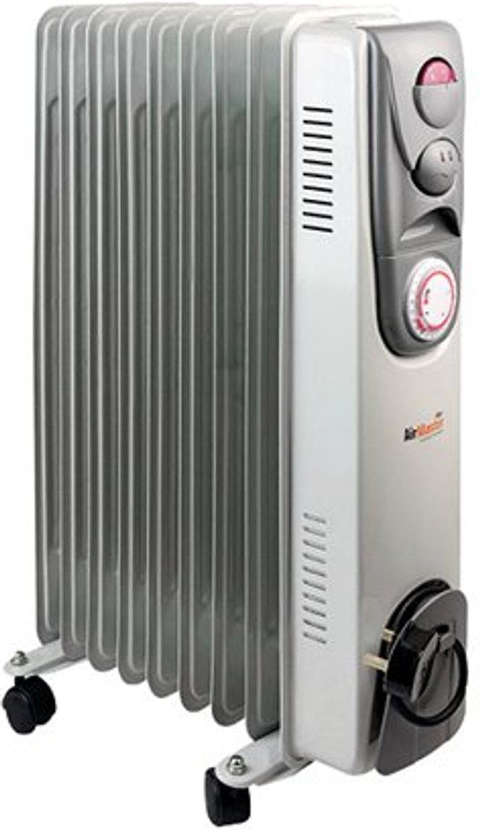 Office Monster | Unbranded Oil Filled Radiator 2kW Timer Control White (Variable thermostat with timer control) CR2T Unbranded Oil Filled Radiator 2kW Timer Control White (Variable thermostat with timer control) CR2T