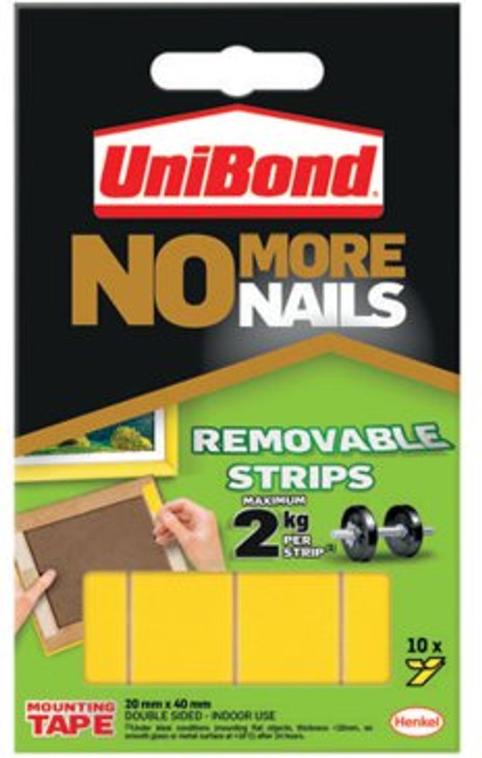 Office Monster | Unibond No More Nails Removable Strip Unibond No More Nails Removable Strip