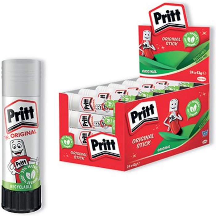 Office Monster | Pritt Pritt Stick Glue Stick 43g (Pack of 24) 1564148 Pritt Pritt Stick Glue Stick 43g (Pack of 24) 1564148