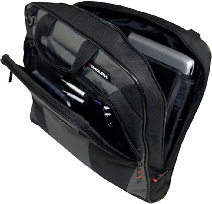 Office Monster | Monolith Monolith Nylon Laptop Messenger Bag Black and Grey 2400 Monolith Monolith Nylon Laptop Messenger Bag Black and Grey 2400