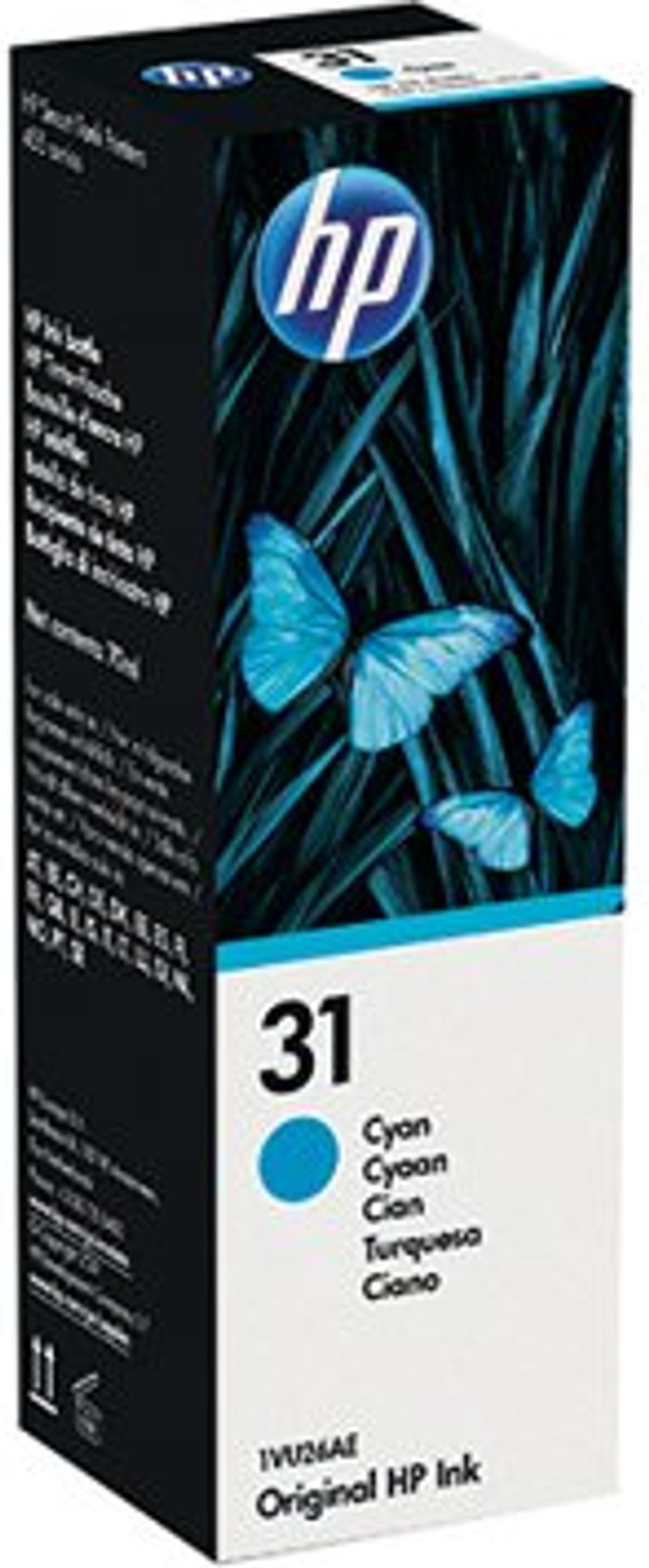 Office Monster | HP HP 31 Original Cyan Ink Bottle HP HP 31 Original Cyan Ink Bottle