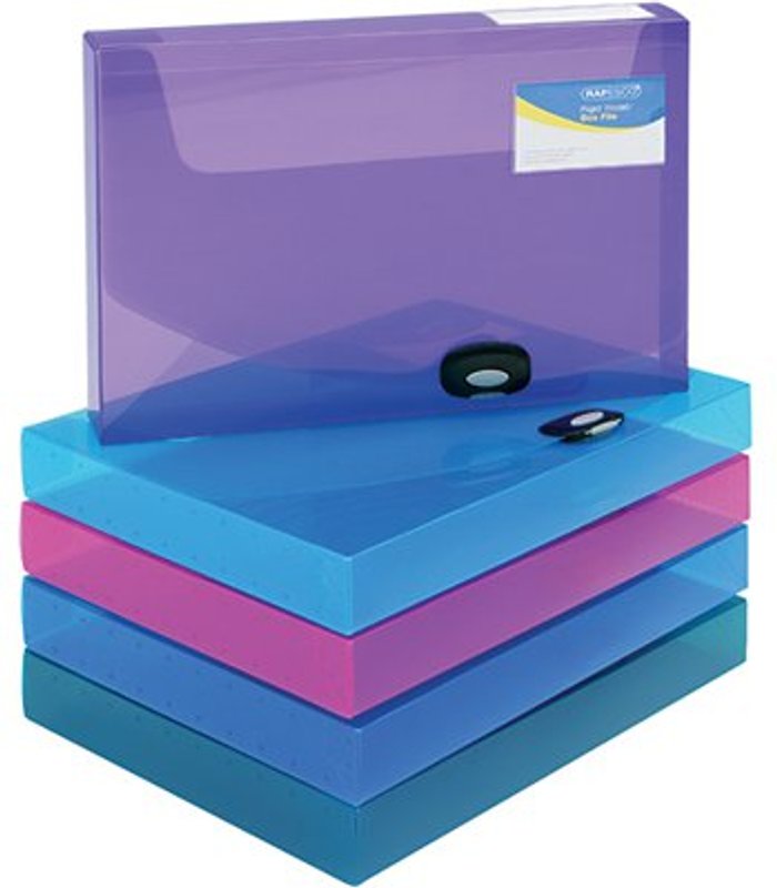 Office Monster | Rapesco Rapesco Rigid Wallet Box File 40mm A4 Assorted (Pack of 5) 1048 Rapesco Rapesco Rigid Wallet Box File 40mm A4 Assorted (Pack of 5) 1048