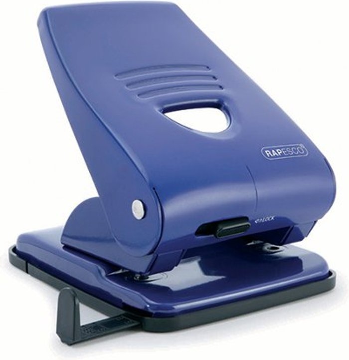 Office Monster | Rapesco Rapesco 835 Hole Punch w/Paper Guide Capacity 40 Sheets Blue PF800AL1 Rapesco Rapesco 835 Hole Punch w/Paper Guide Capacity 40 Sheets Blue PF800AL1