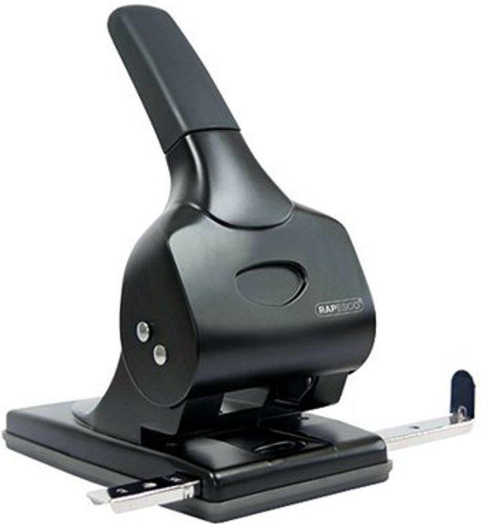 Office Monster | Rapesco Rapesco ALU 65 Hole Punch Metal Black 1015 Rapesco Rapesco ALU 65 Hole Punch Metal Black 1015