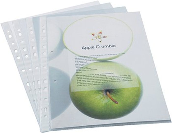 Office Monster | Rapesco Rapesco Eco Punched Pockets A4 Clear (Pack of 100) 1104 Rapesco Rapesco Eco Punched Pockets A4 Clear (Pack of 100) 1104