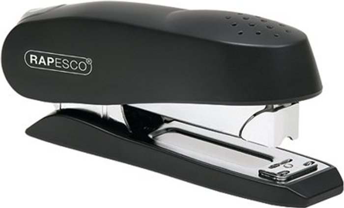 Office Monster | Rapesco Rapesco Luna Half Strip Stapler Heavy Duty Black 0238 Rapesco Rapesco Luna Half Strip Stapler Heavy Duty Black 0238