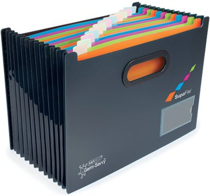 Office Monster | Rapesco Rapesco Germ-Savvy A4 13 Part Desktop Expanding File w/Dividers 1489 Rapesco Rapesco Germ-Savvy A4 13 Part Desktop Expanding File w/Dividers 1489