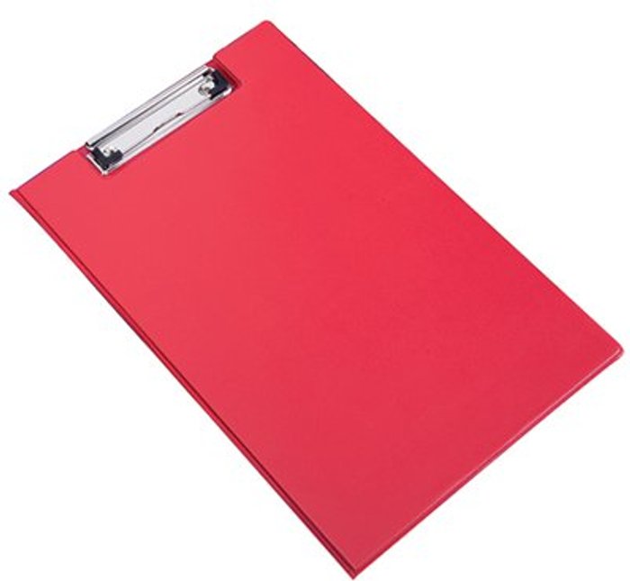Office Monster | Rapesco Rapesco Foldover Clipboard with Interior Pocket Foolscap Red VFDCB0R3 Rapesco Rapesco Foldover Clipboard with Interior Pocket Foolscap Red VFDCB0R3