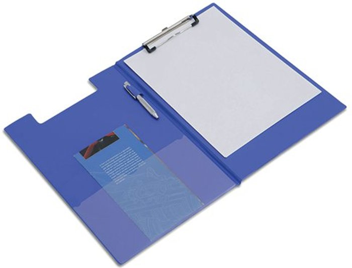 Office Monster | Rapesco Rapesco Foldover Clipboard with Interior Pocket Foolscap Blue VFDCB0L3 Rapesco Rapesco Foldover Clipboard with Interior Pocket Foolscap Blue VFDCB0L3