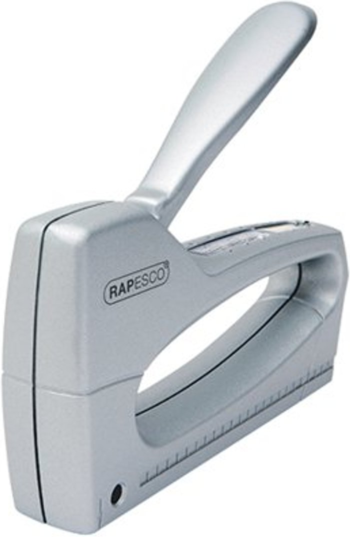 Office Monster | Rapesco Rapesco T8-Alu Heavy Duty Tacker with Staple Starter Pack Silver 0958 Rapesco Rapesco T8-Alu Heavy Duty Tacker with Staple Starter Pack Silver 0958