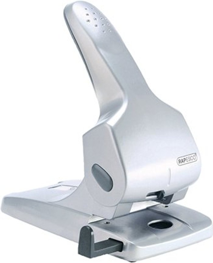 Office Monster | Rapesco Rapesco Zero-65 Heavy Duty Hole Punch Capacity 65 Sheets Silver 0732 Rapesco Rapesco Zero-65 Heavy Duty Hole Punch Capacity 65 Sheets Silver 0732