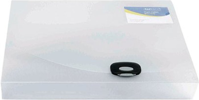 Office Monster | Rapesco Rapesco Rigid Wallet Box File 40mm Capacity 400 Sheets A4 Clear 0711 Rapesco Rapesco Rigid Wallet Box File 40mm Capacity 400 Sheets A4 Clear 0711
