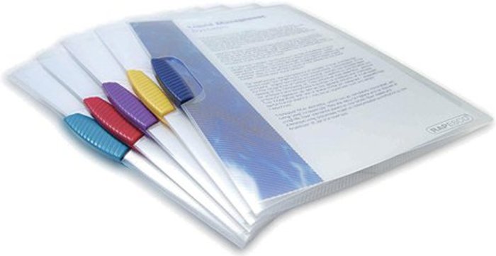 Office Monster | Rapesco Rapesco Pivot Clip Files A4 Assorted (Pack of 5) 0786 Rapesco Rapesco Pivot Clip Files A4 Assorted (Pack of 5) 0786