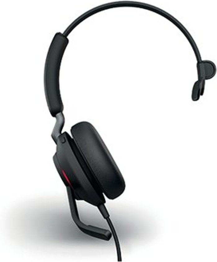 Office Monster | Jabra Jabra Evolve2 40 Monaural USB-C Corded Headset Unified Communication Version 24089-889-899 Jabra Jabra Evolve2 40 Monaural USB-C Corded Headset Unified Communication Version 24089-889-899