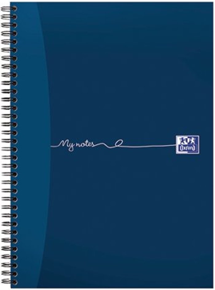 Office Monster | Oxford My Notes Oxford My Notes Card Cover Wirebound Notebook 100 Pages A4 Blue (Pack of 5) 400020193 Oxford My Notes Oxford My Notes Card Cover Wirebound Notebook 100 Pages A4 Blue (Pack of 5) 400020193