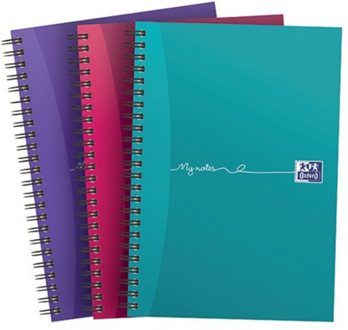 Office Monster | Oxford Oxford My Notes Wirebound Notebook 200 Pages A5 Assorted (Pack of 3) 400159503 Oxford Oxford My Notes Wirebound Notebook 200 Pages A5 Assorted (Pack of 3) 400159503