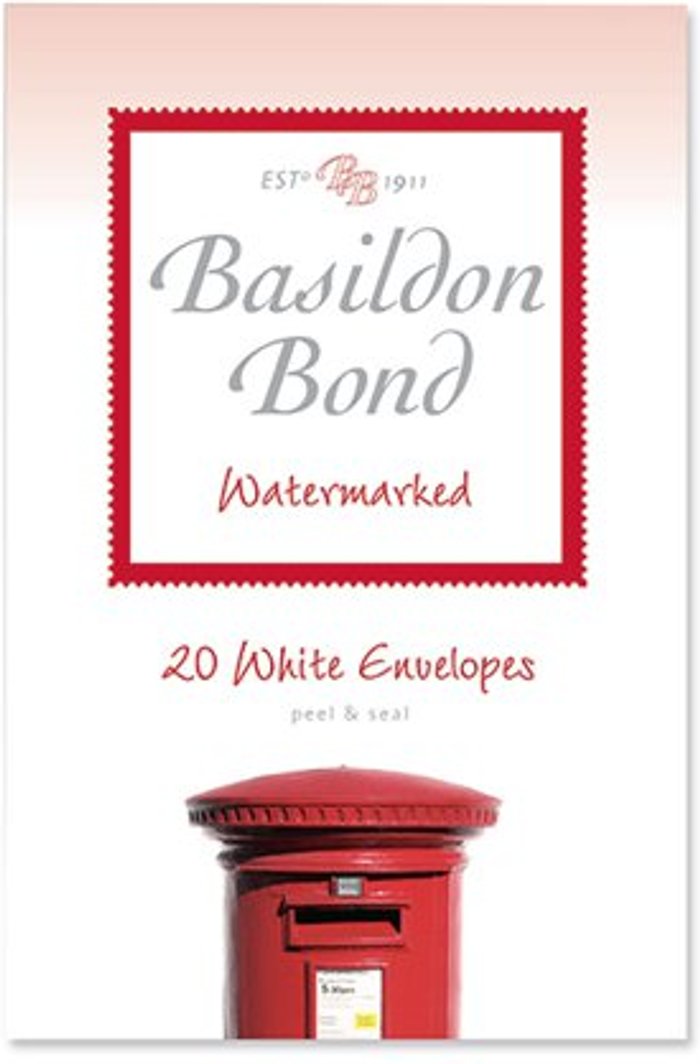 Office Monster | Basildon Bond Basildon Bond White Envelope 95x143mm 10x20 (Pack of 200) 100080067 Basildon Bond Basildon Bond White Envelope 95x143mm 10x20 (Pack of 200) 100080067