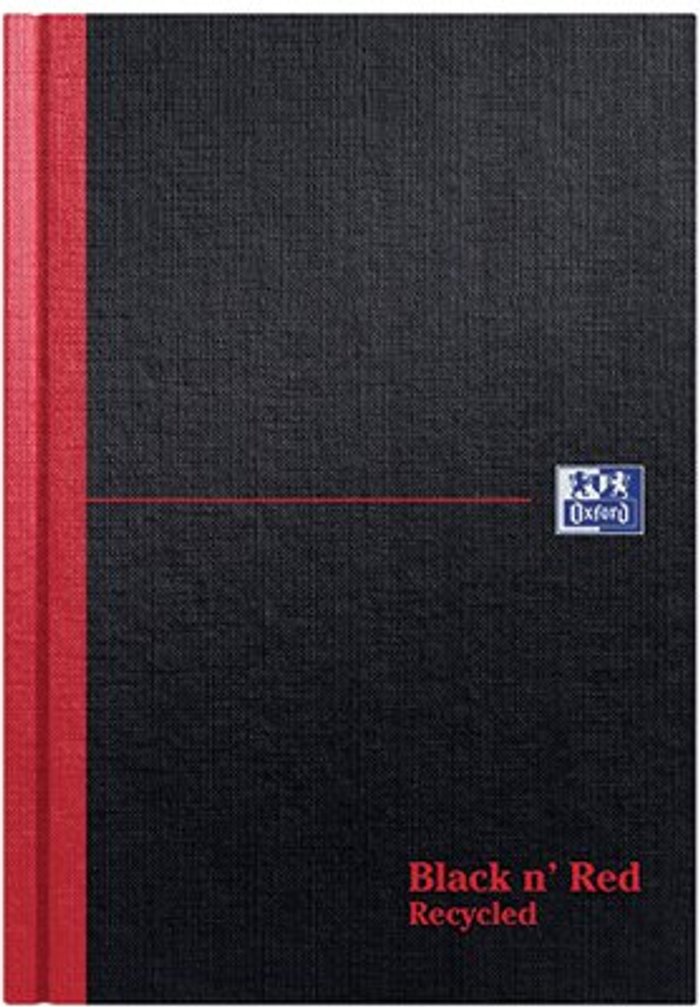 Office Monster | Black n Red Black n' Red Casebound Ruled Recycled Hardback Notebook 192 Pages A5 (Pack of 5) 100080430 Black n Red Black n' Red Casebound Ruled Recycled Hardback Notebook 192 Pages A5 (Pack of 5) 100080430