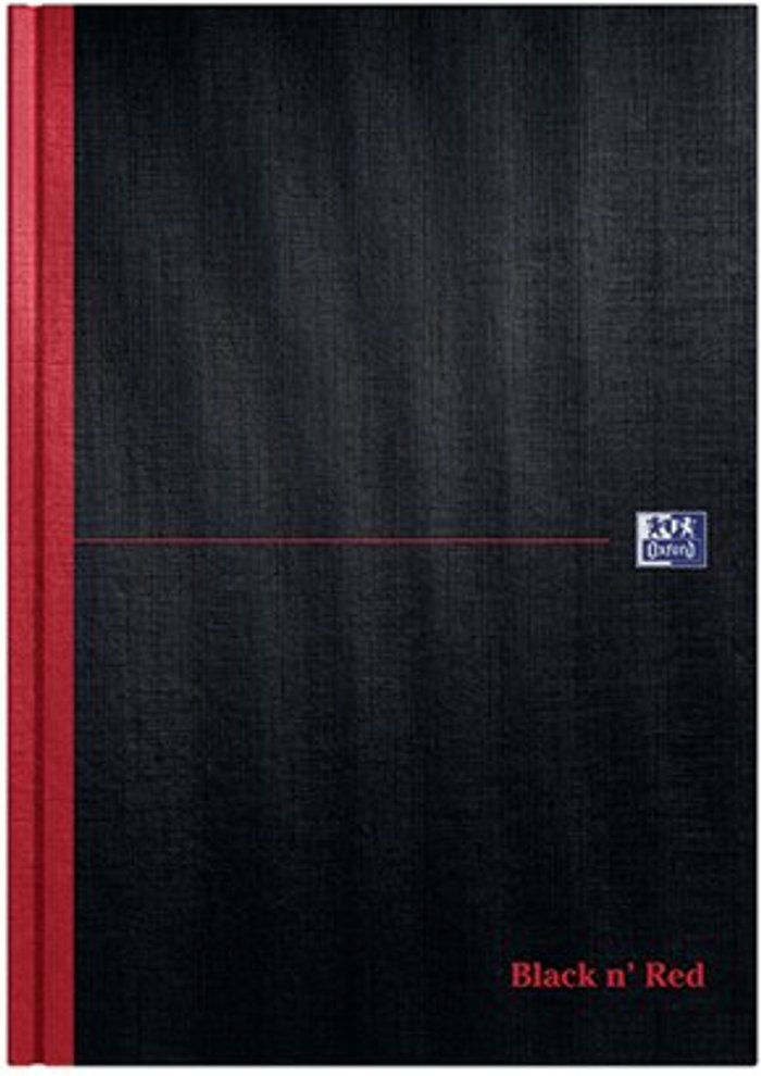 Office Monster | Black n Red Black n' Red Casebound Ruled Hardback Notebook A4 100080473 Black n Red Black n' Red Casebound Ruled Hardback Notebook A4 100080473