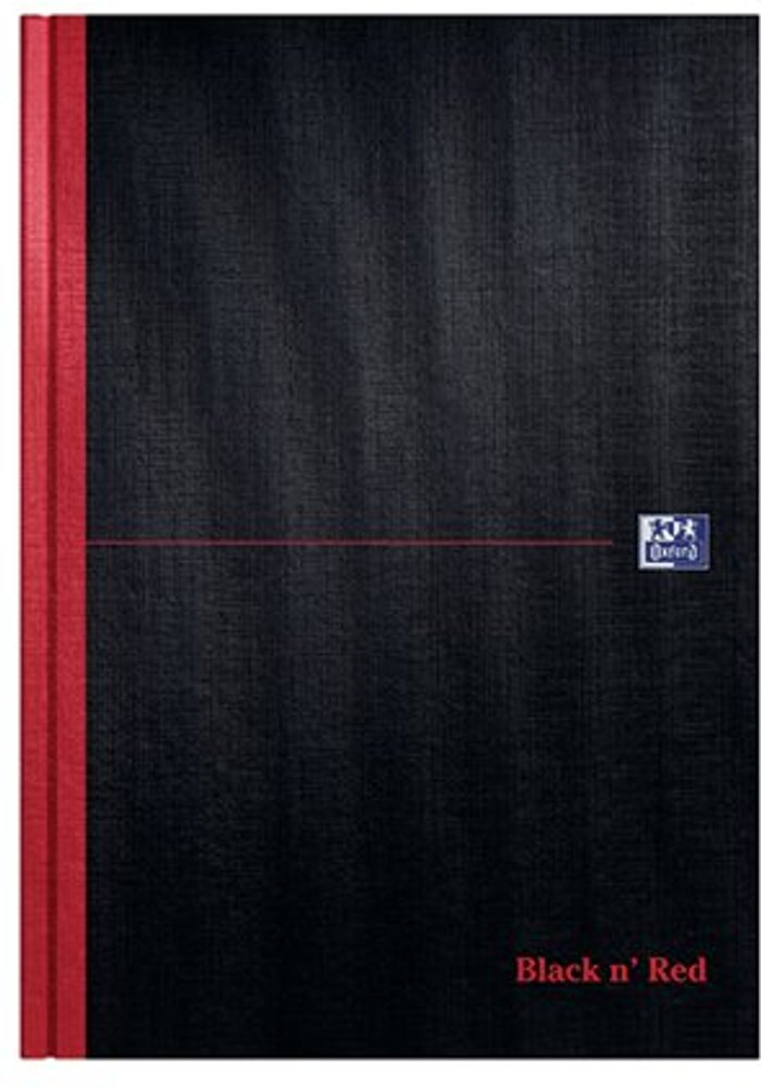 Office Monster | Black n Red Black n' Red Casebound Narrow Ruled Hardback Notebook A4 (Pack of 5) 100080474 Black n Red Black n' Red Casebound Narrow Ruled Hardback Notebook A4 (Pack of 5) 100080474