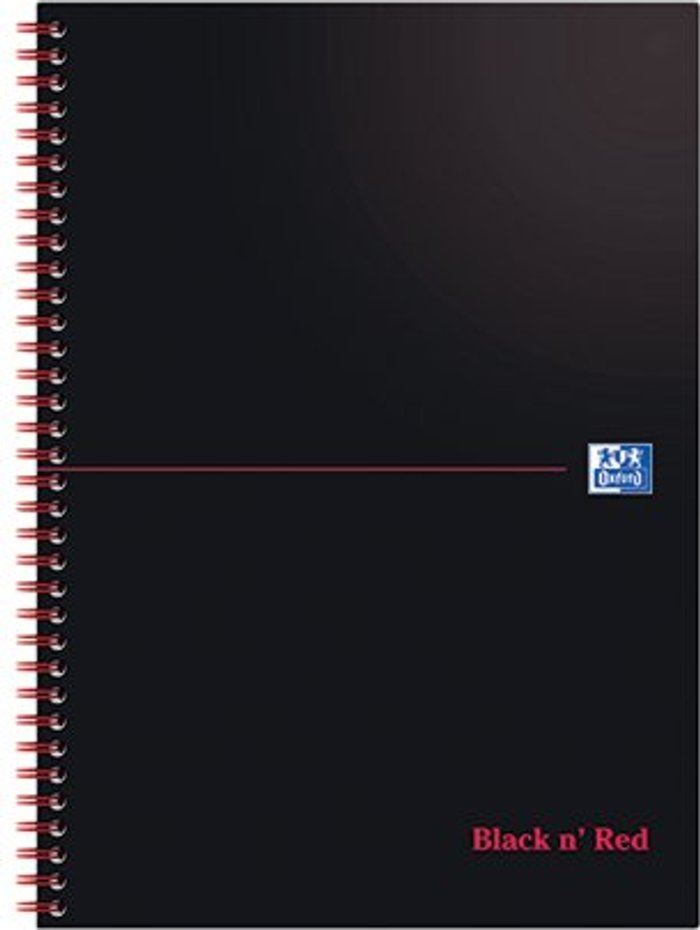 Office Monster | Black n Red Black n' Red Wirebound Notebook 100 Pages A4 (Pack of 10) 100080174 Black n Red Black n' Red Wirebound Notebook 100 Pages A4 (Pack of 10) 100080174