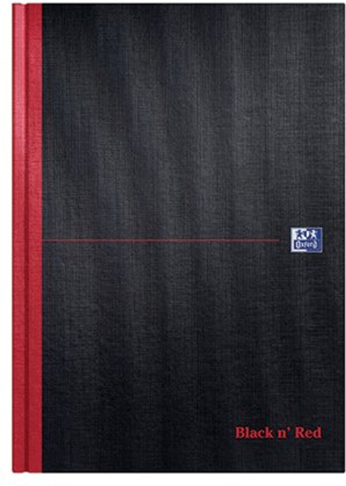 Office Monster | Black n Red Black n' Red Casebound Plain Hardback Notebook A4 (Pack of 5) 100080489 Black n Red Black n' Red Casebound Plain Hardback Notebook A4 (Pack of 5) 100080489