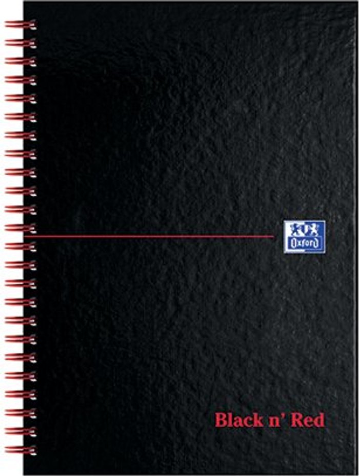 Office Monster | Black n Red Black n' Red Wirebound A-Z Hardback Notebook A5 (Pack of 5) 100080194 Black n Red Black n' Red Wirebound A-Z Hardback Notebook A5 (Pack of 5) 100080194
