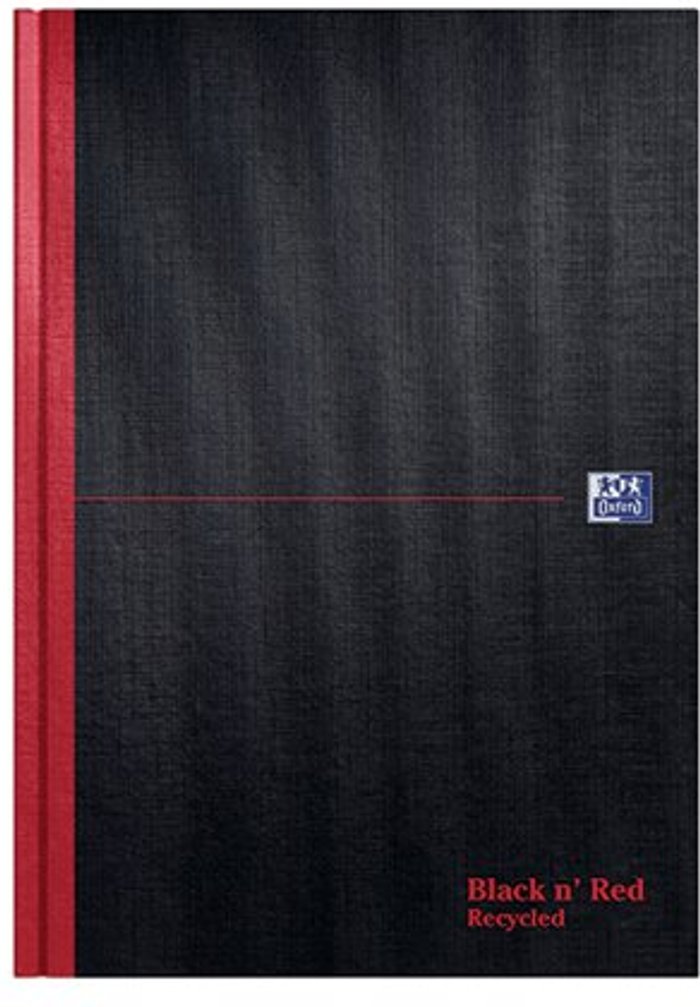 Office Monster | Black n Red Black n' Red Casebound Recycled Hardback Notebook 192 Pages A4 (Pack of 5) 100080530 Black n Red Black n' Red Casebound Recycled Hardback Notebook 192 Pages A4 (Pack of 5) 100080530