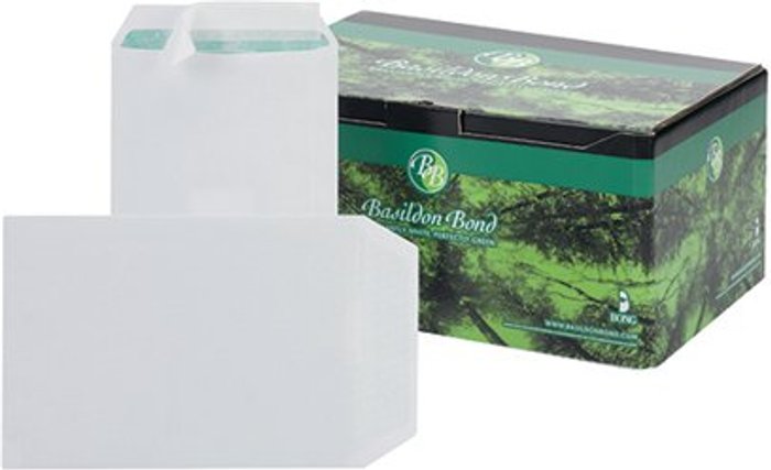 Office Monster | Basildon Bond Basildon Bond C5 Pocket Envelope Plain White (Pack of 500) L80118 Basildon Bond Basildon Bond C5 Pocket Envelope Plain White (Pack of 500) L80118