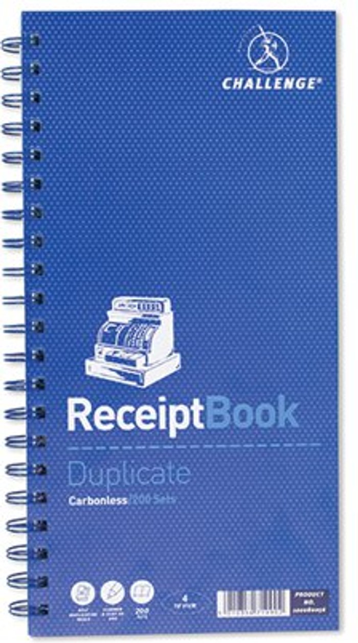 Office Monster | Challenge Challenge Duplicate Receipt Book 200 Sets 280x141mm 100080056 Challenge Challenge Duplicate Receipt Book 200 Sets 280x141mm 100080056
