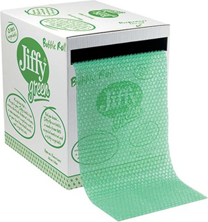 Office Monster | Jiffy Jiffy Recycled Bubble Box Roll 300mmx50m Green 43010 Jiffy Jiffy Recycled Bubble Box Roll 300mmx50m Green 43010