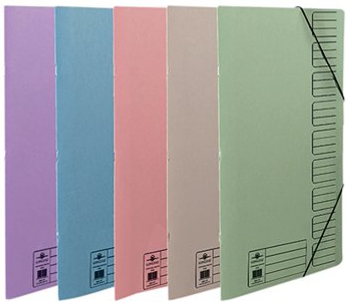 Office Monster | Concord Concord 9-Part File Foolscap Elasticated Assorted (Pack of 10) 19099 Concord Concord 9-Part File Foolscap Elasticated Assorted (Pack of 10) 19099