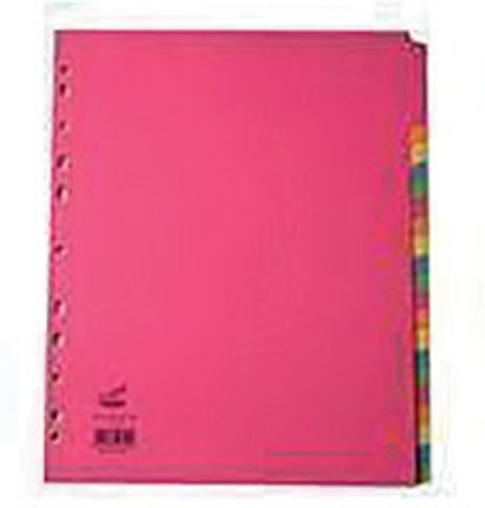 Office Monster | Concord Concord Divider 20-Part A4 Extra Wide Bright (Pack of 10) 52399 Concord Concord Divider 20-Part A4 Extra Wide Bright (Pack of 10) 52399