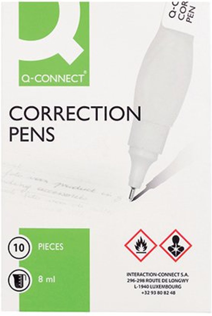 Office Monster | Q-Connect Q-Connect Correction Pen 8ml (Pack of 10) KF00271 Q-Connect Q-Connect Correction Pen 8ml (Pack of 10) KF00271