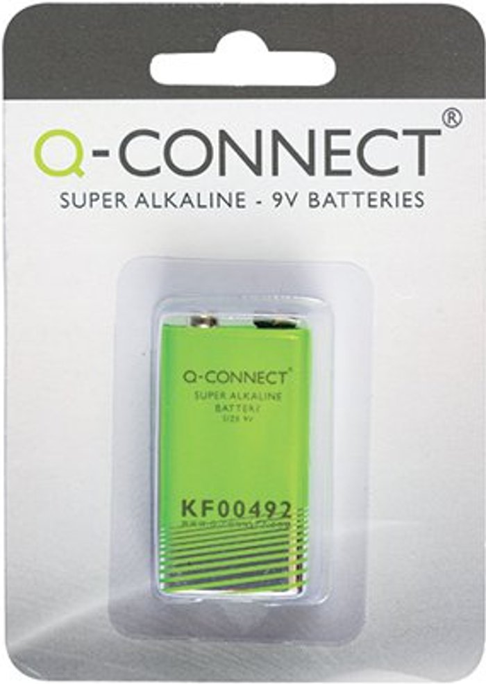 Office Monster | Q-Connect Q-Connect 9V Alkaline Battery KF00492 Q-Connect Q-Connect 9V Alkaline Battery KF00492