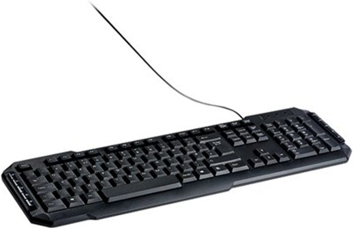 Office Monster | Q-Connect Q-Connect Ergonomic Wired Keyboard Black KF00779 Q-Connect Q-Connect Ergonomic Wired Keyboard Black KF00779