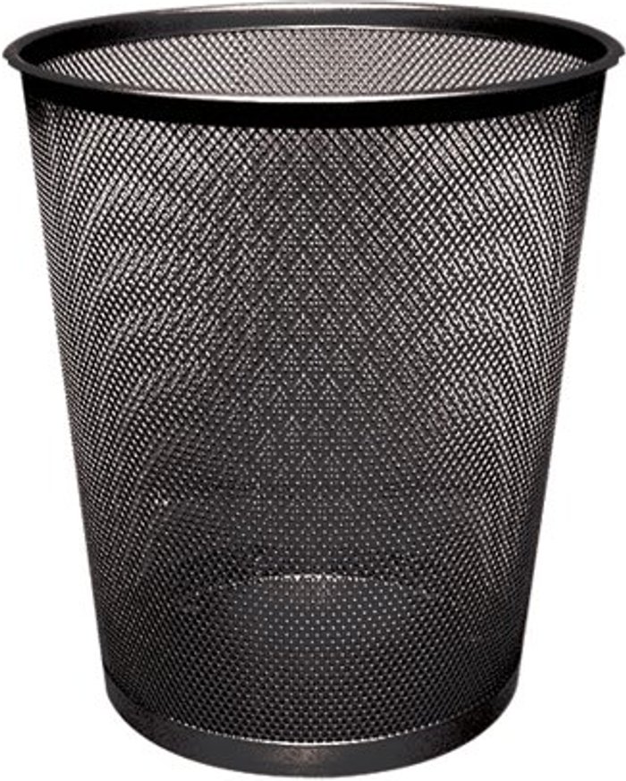 Office Monster | Q-Connect Q-Connect Waste Basket Mesh 18 Litre Black KF00871 Q-Connect Q-Connect Waste Basket Mesh 18 Litre Black KF00871