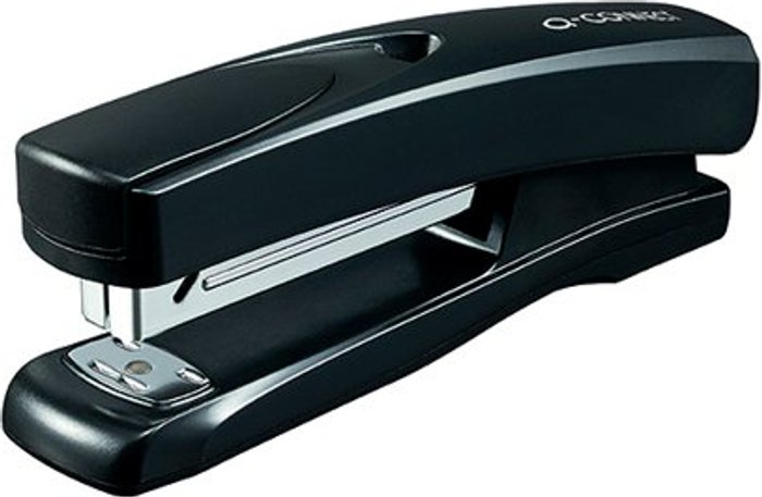 Office Monster | Q-Connect Q-Connect Full Strip Plastic Stapler Black KF01057 Q-Connect Q-Connect Full Strip Plastic Stapler Black KF01057