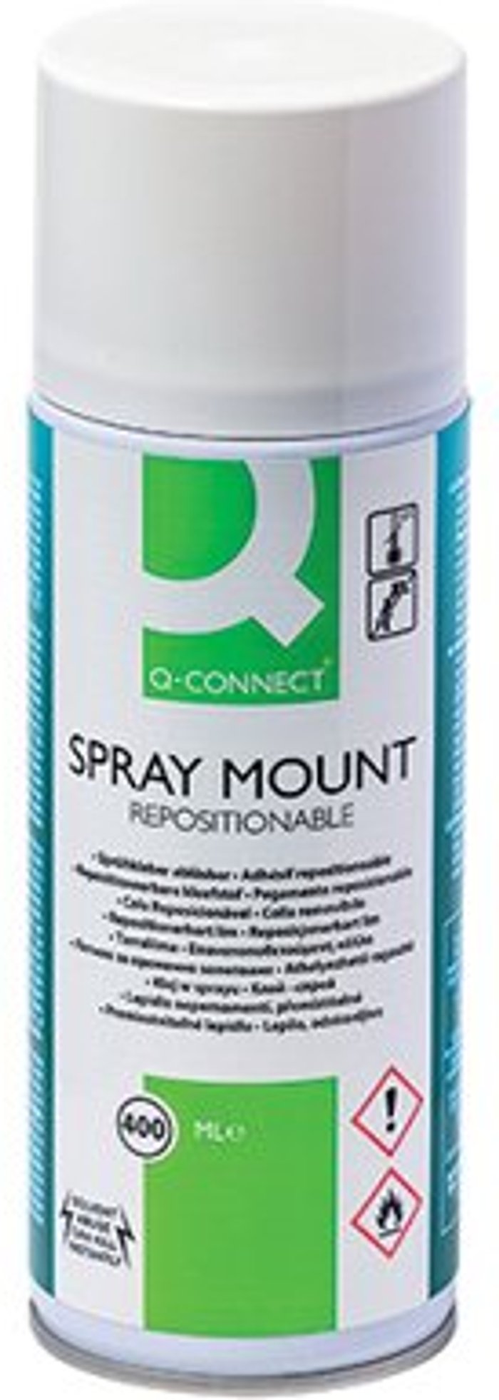 Office Monster | Q-Connect Q-Connect Quick Mount Aerosol Adhesive 400ml KF01071 Q-Connect Q-Connect Quick Mount Aerosol Adhesive 400ml KF01071